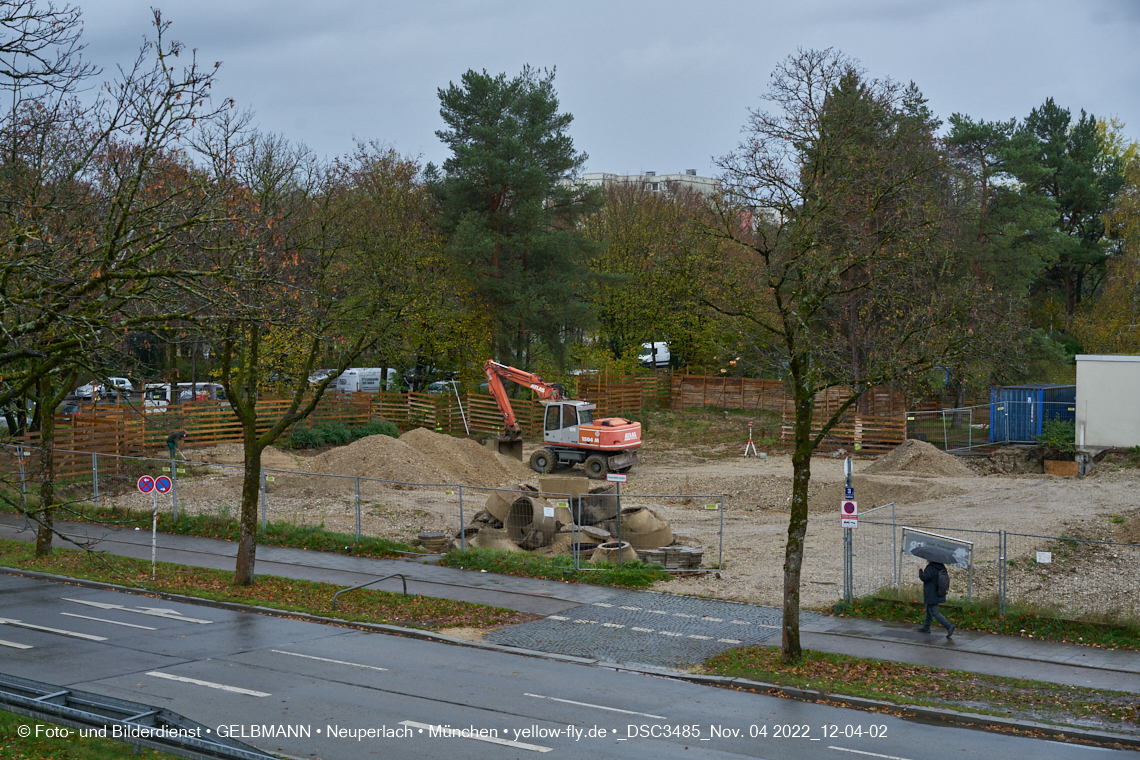 04.11.2022 - Baustelle an der Quiddestraße Haus für Kinder in Neuperlach